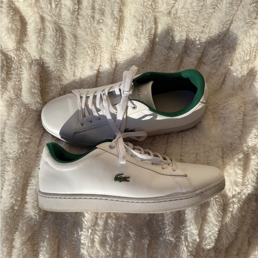 Men’s Lacoste Sneakers— White & Green
